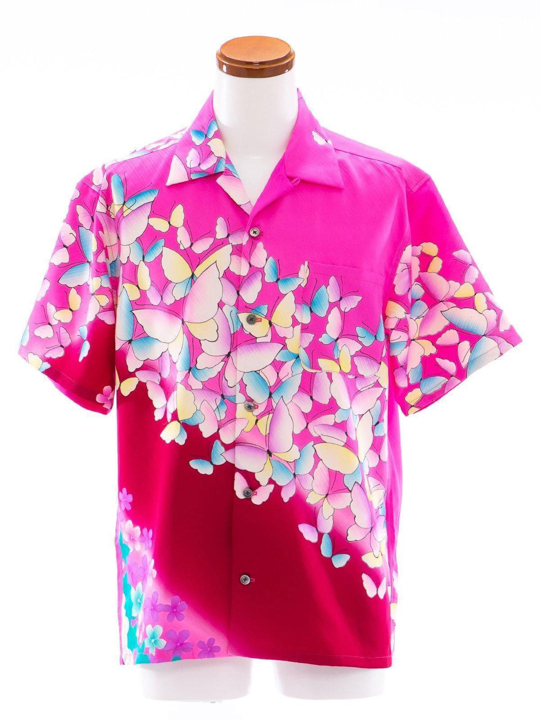 着物アロハシャツ「蝶々の旅」AH100067 - 着物アロハシャツ専門店｜KIMONO-CYCLE