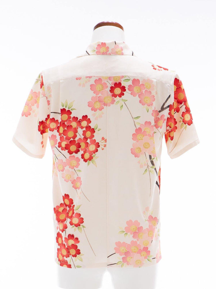 着物アロハシャツ「春の楽しみA」AH100093 - 着物アロハシャツ専門店｜KIMONO-CYCLE