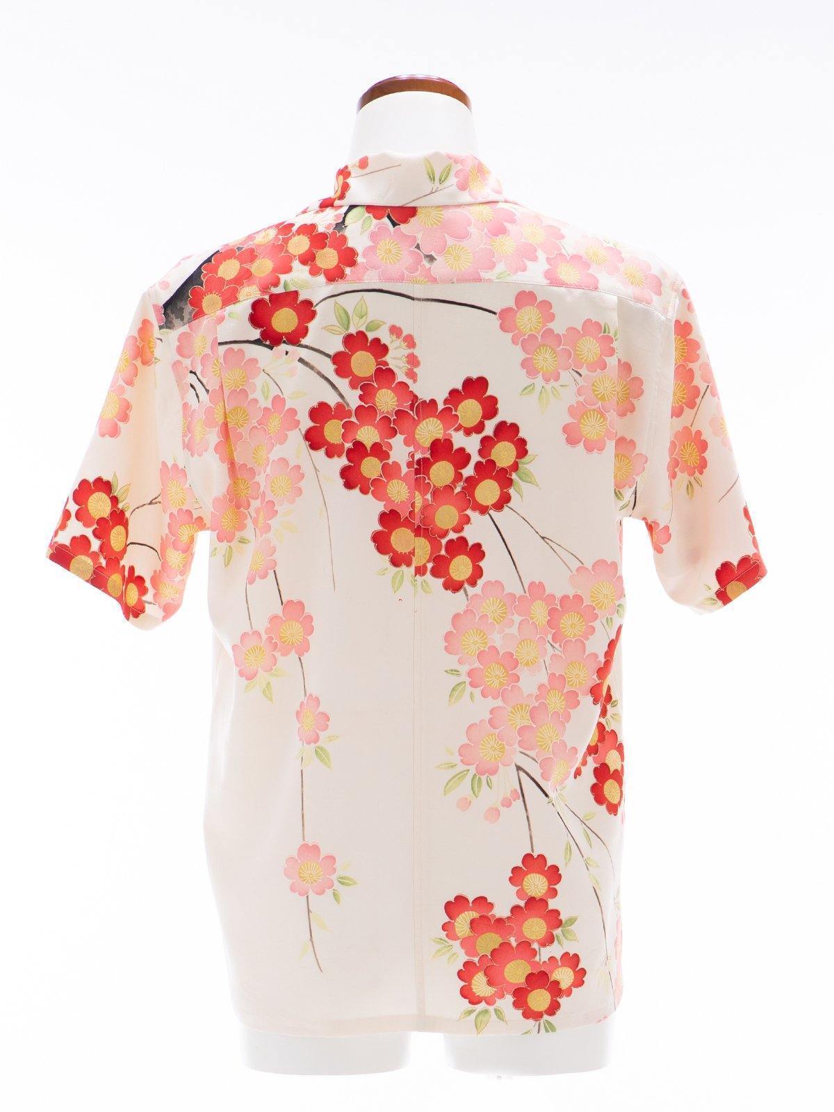 着物アロハシャツ「春の楽しみB」AH100094 - 着物アロハシャツ専門店｜KIMONO-CYCLE