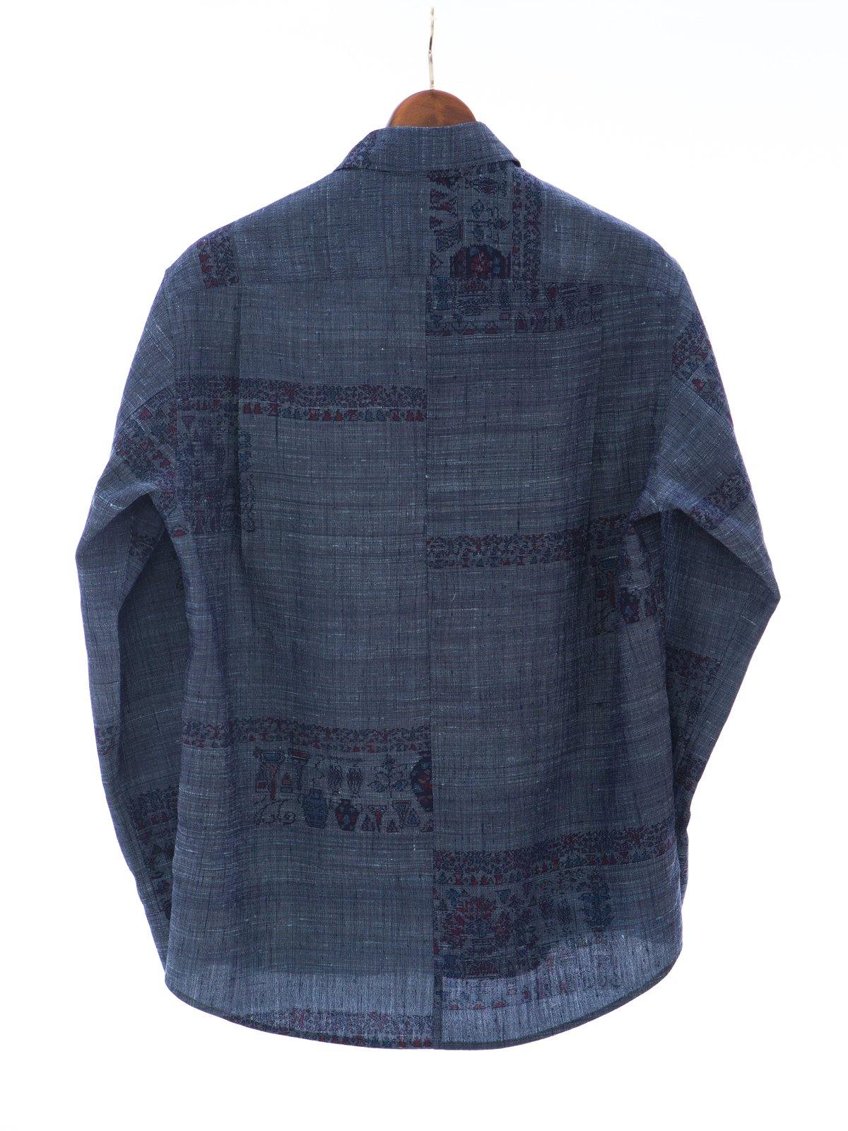 紬シャツ（長袖）TM100010 - 着物アロハシャツ専門店｜KIMONO-CYCLE