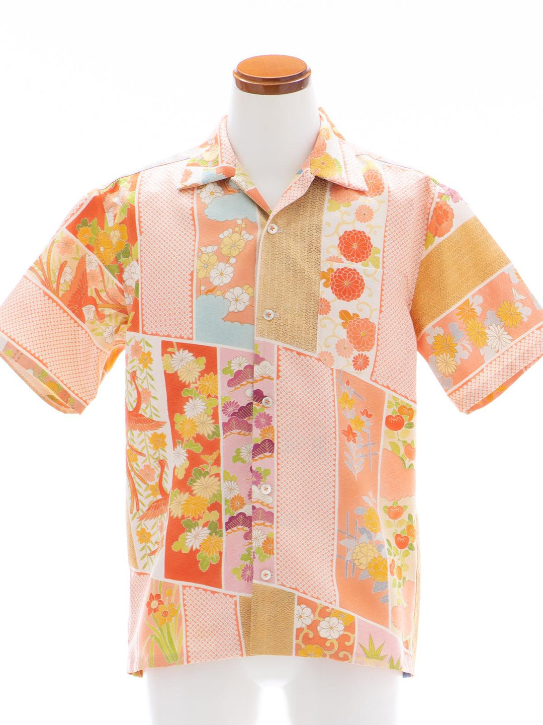 着物アロハシャツ「春の訪れ」AH100115 - 着物アロハシャツ専門店｜KIMONO-CYCLE