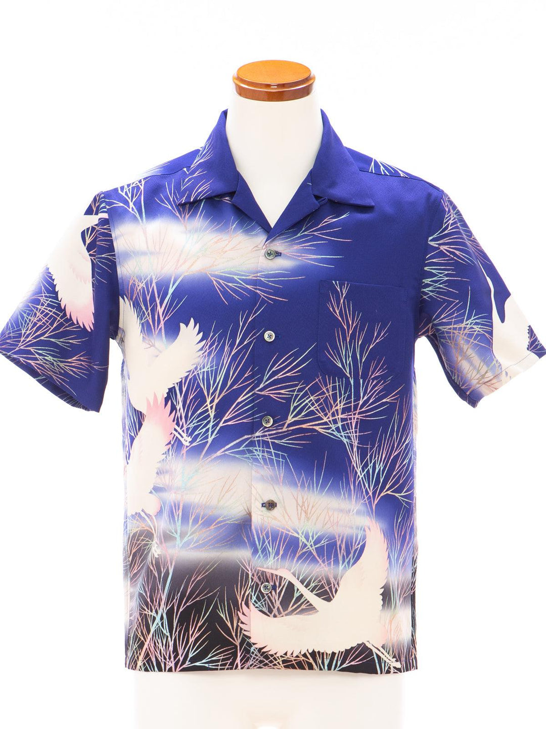 着物アロハシャツ「美しき冬の光 A」AH100135 - 着物アロハシャツ専門店｜KIMONO-CYCLE
