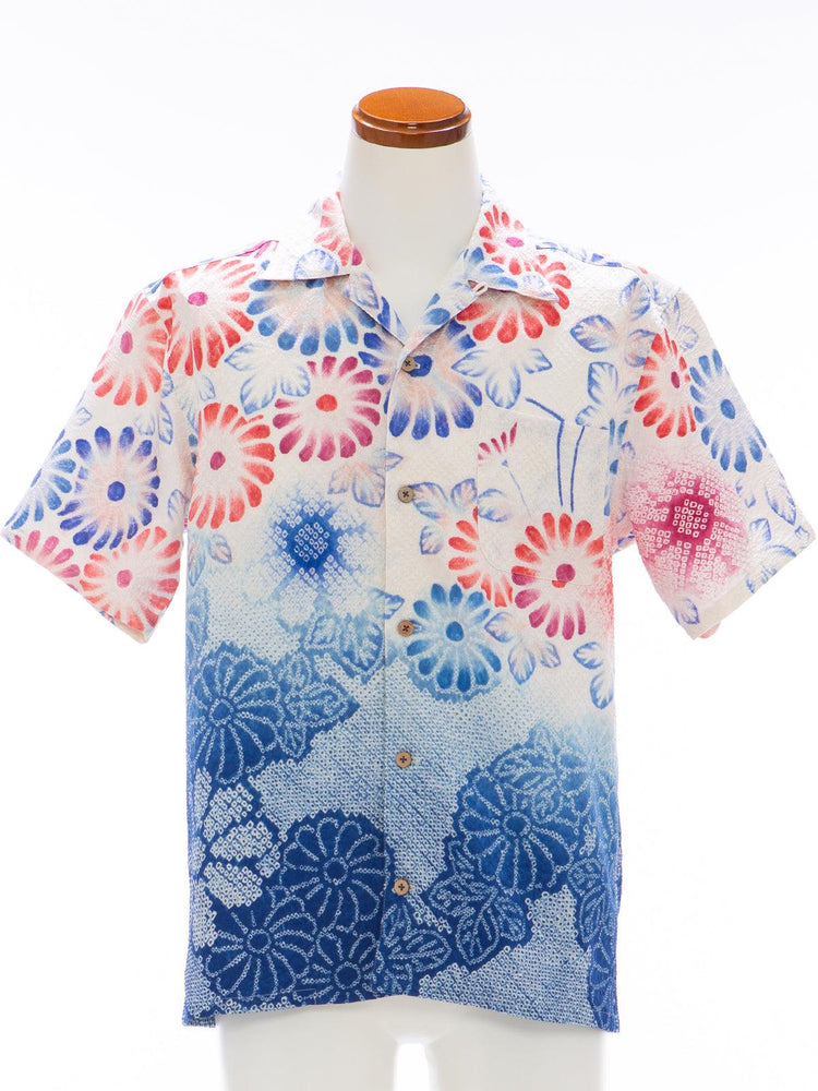 着物アロハシャツ「水面の泡 B」AH100140 - 着物アロハシャツ専門店｜KIMONO-CYCLE