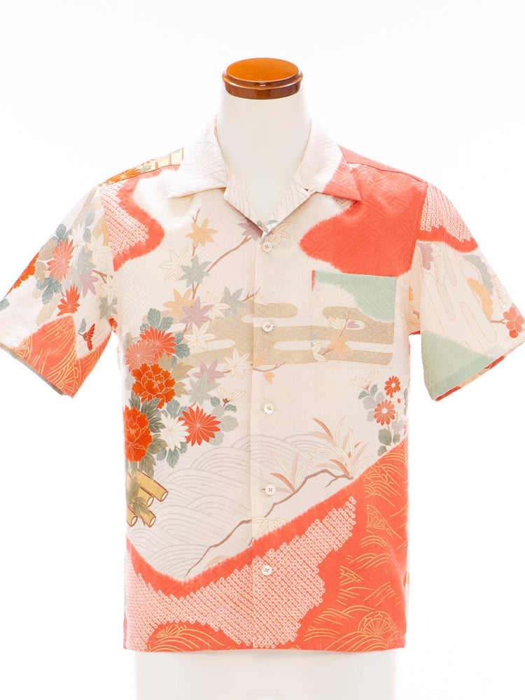 着物アロハシャツ「初夏の涼風 A」AH100150 - 着物アロハシャツ専門店｜KIMONO-CYCLE