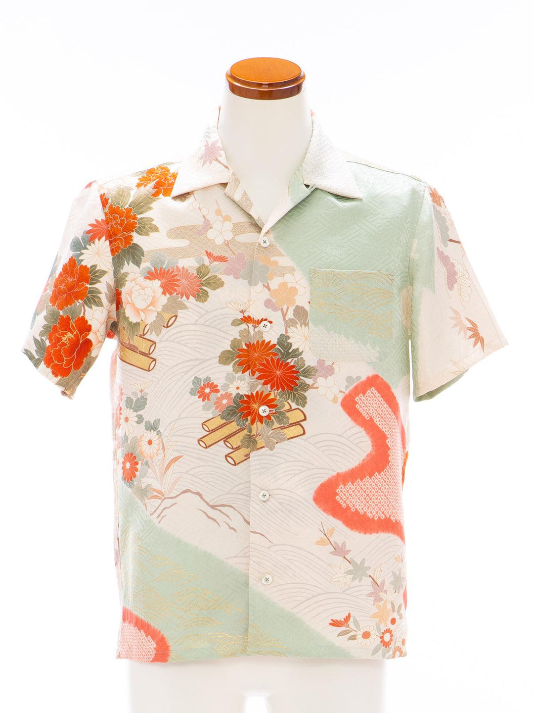 着物アロハシャツ「初夏の涼風 B」AH100151 - 着物アロハシャツ専門店｜KIMONO-CYCLE