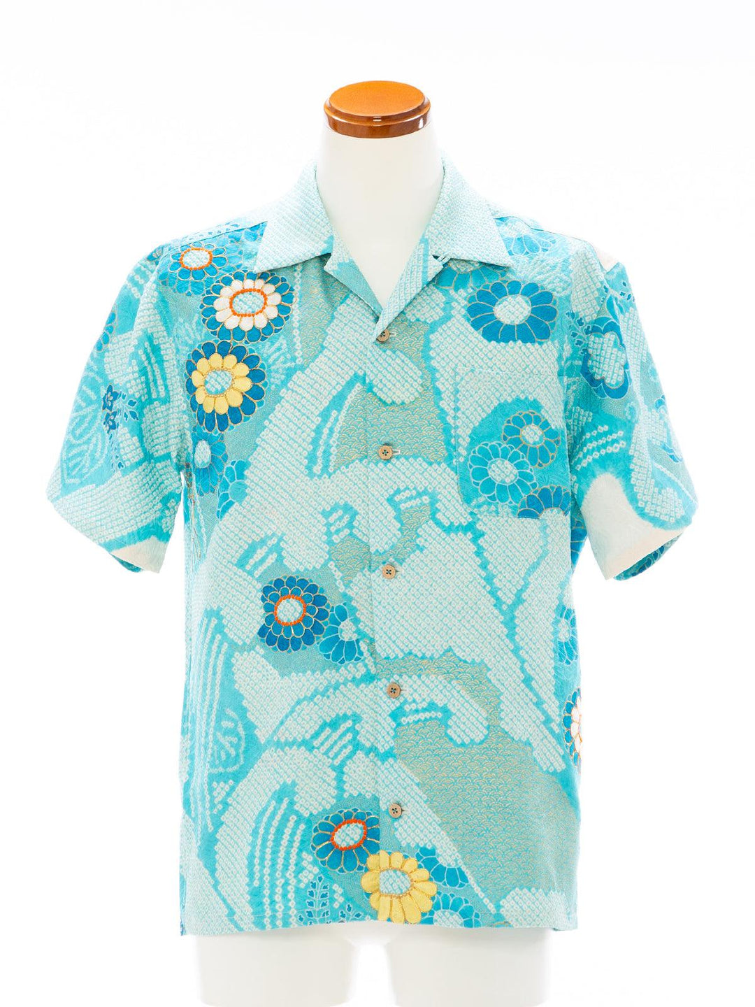 着物アロハシャツ「夏色の絞り B」AH100163 - 着物アロハシャツ専門店｜KIMONO-CYCLE