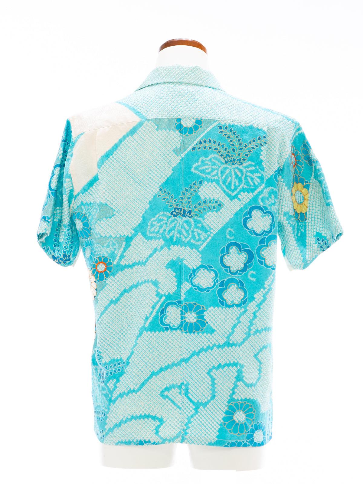 着物アロハシャツ「夏色の絞り B」AH100163 - 着物アロハシャツ専門店｜KIMONO-CYCLE