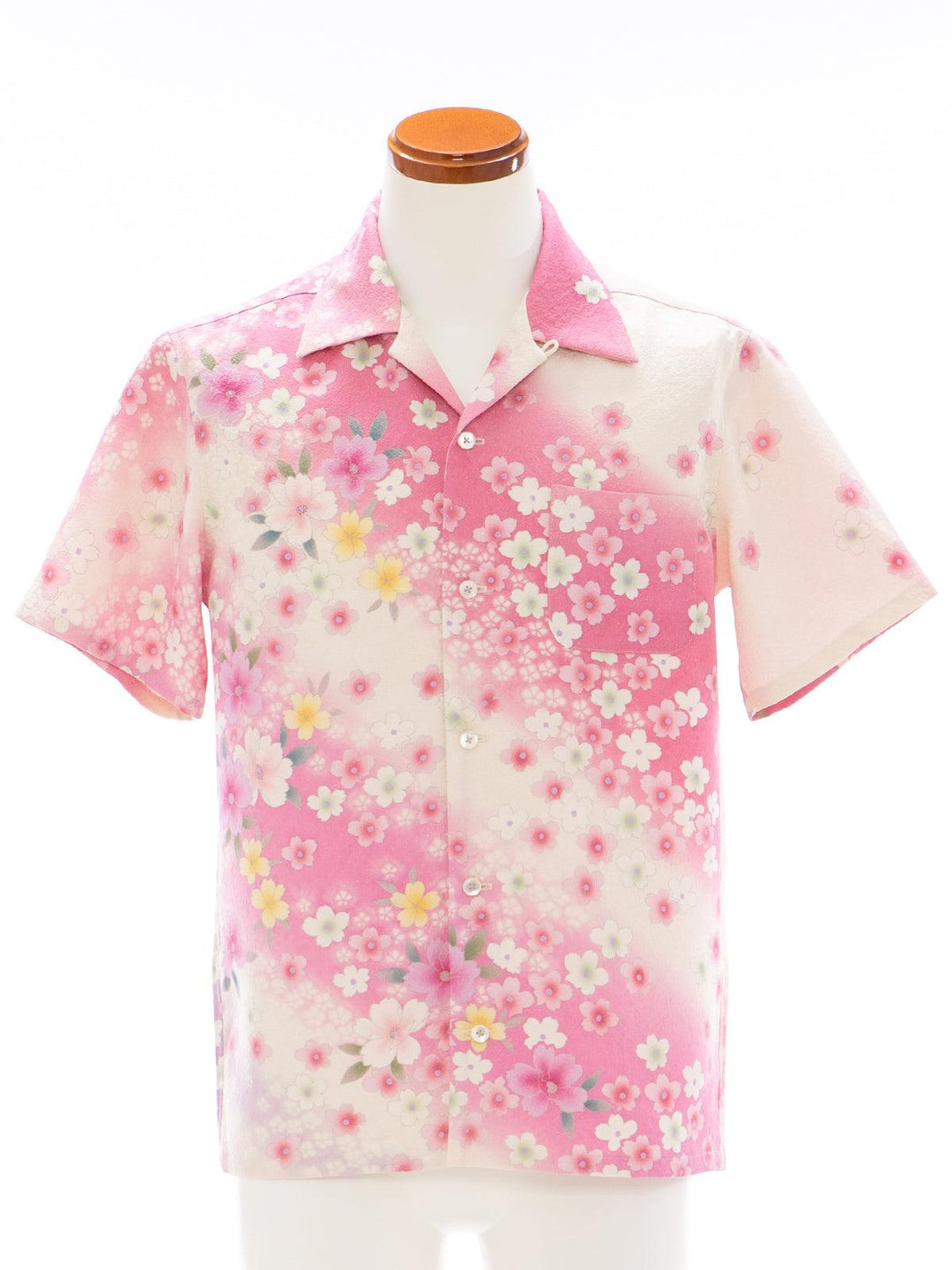 着物アロハシャツ「優しい花吹雪 A」AH100178 - 着物アロハシャツ専門店｜KIMONO-CYCLE