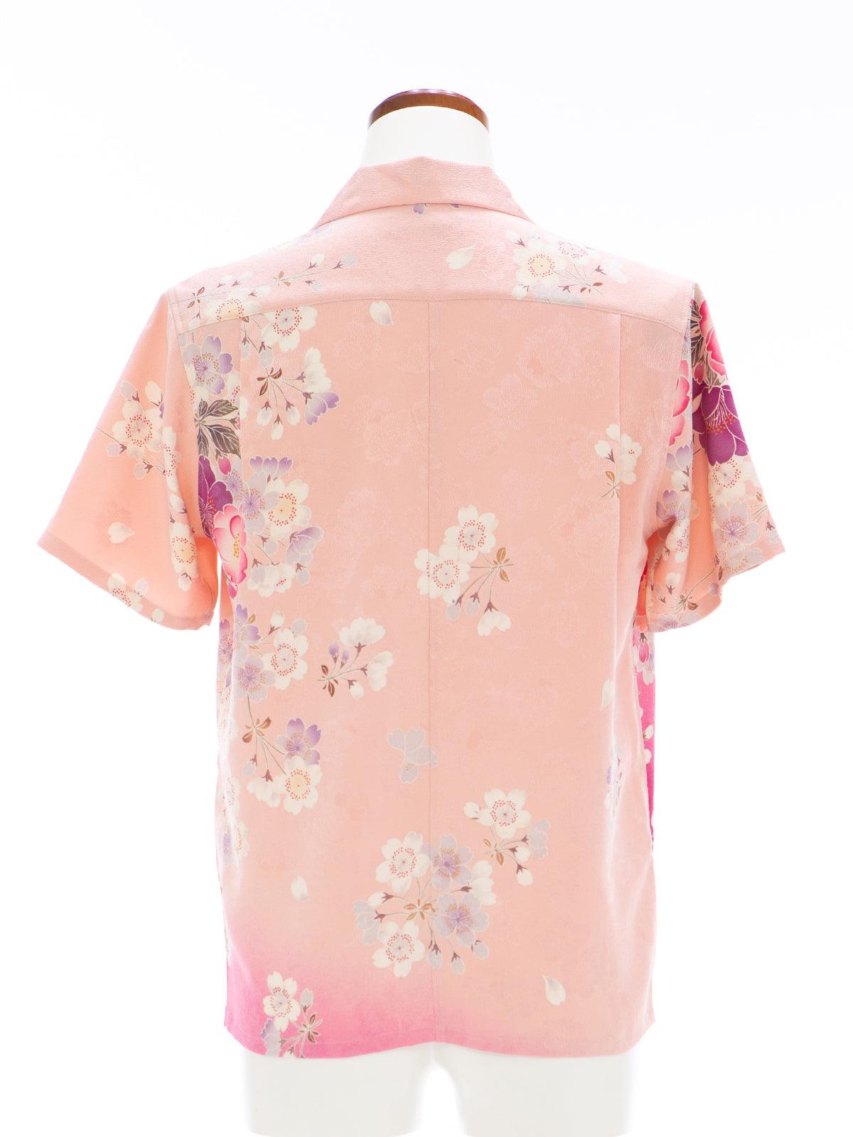 着物アロハシャツ「桜の共演A」AH100182 - 着物アロハシャツ専門店｜KIMONO-CYCLE