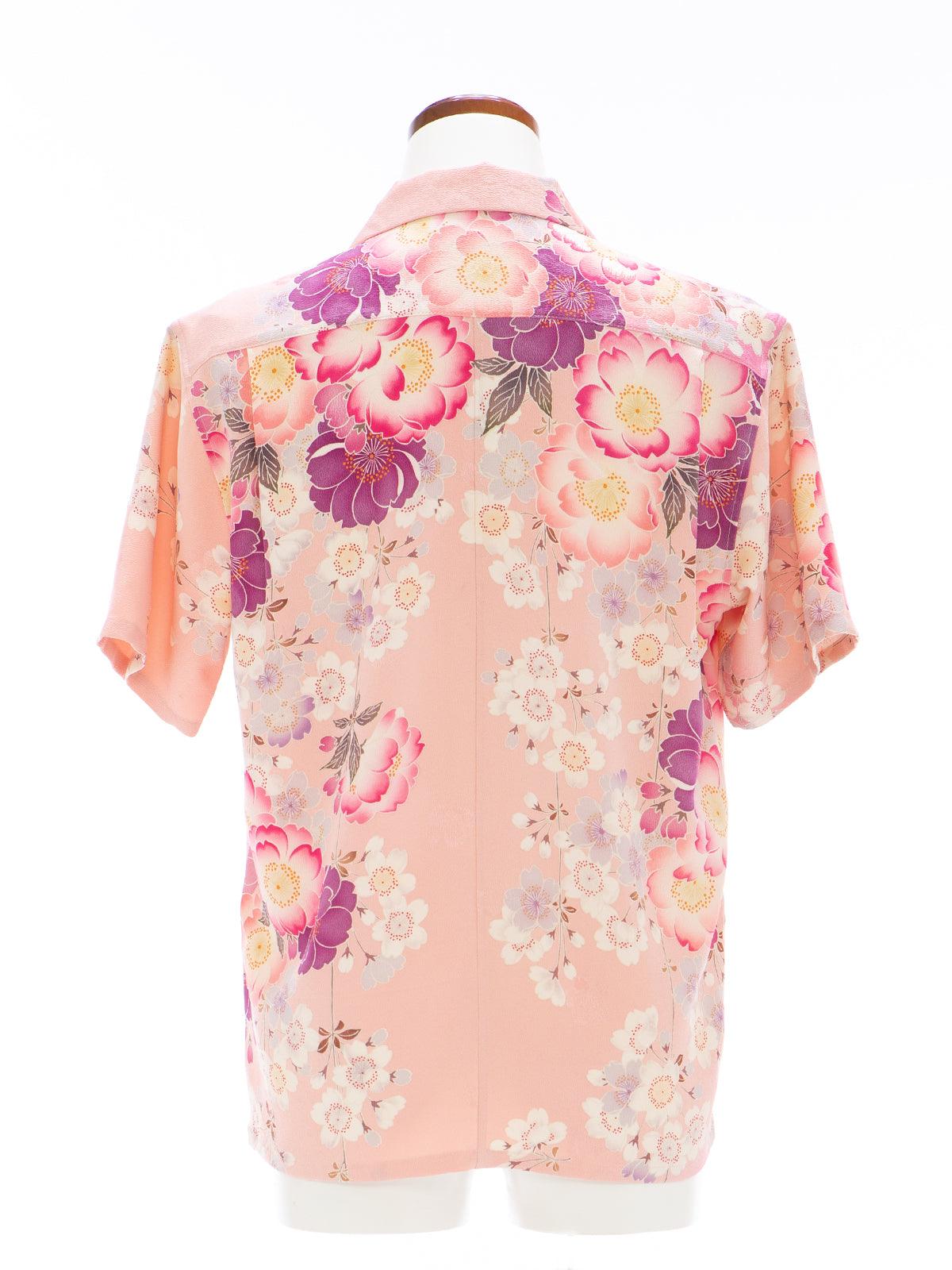 着物アロハシャツ「桜の共演B」AH100183 - 着物アロハシャツ専門店｜KIMONO-CYCLE