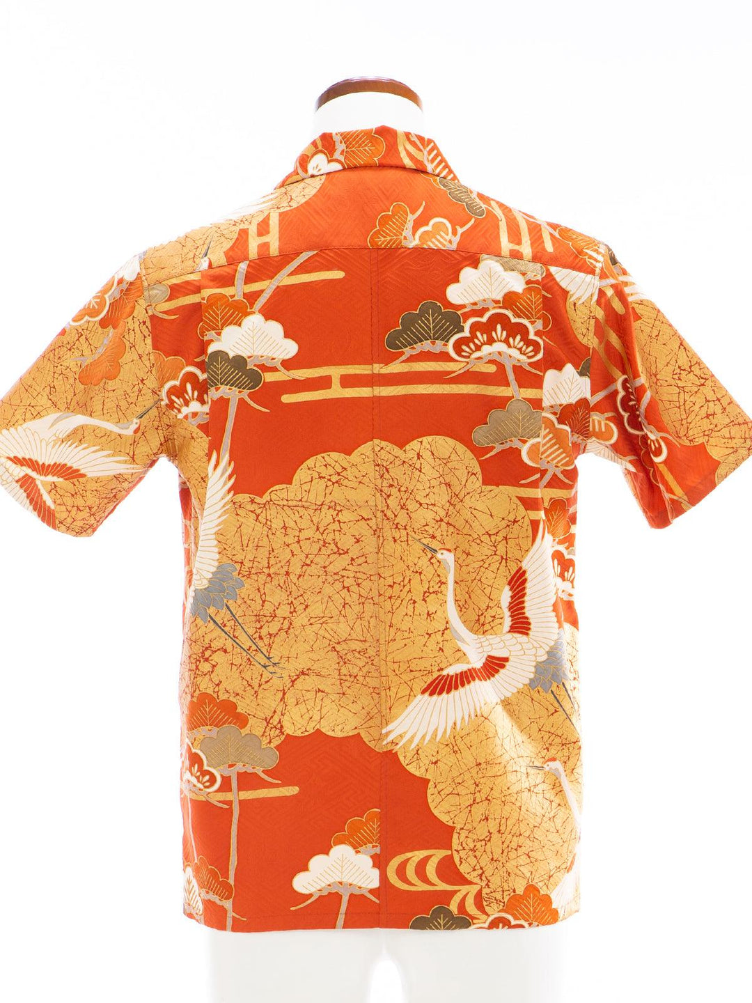 着物アロハシャツ「鶴の繋がりA」AH100186 - 着物アロハシャツ専門店｜KIMONO-CYCLE