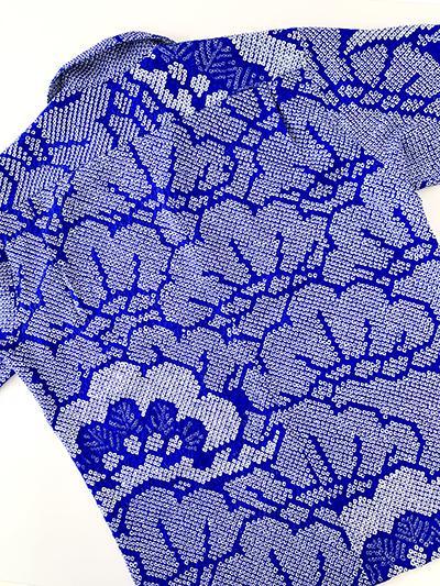 着物アロハシャツ「初夏の群青絞りA」AH100069 - 着物アロハシャツ専門店｜KIMONO-CYCLE