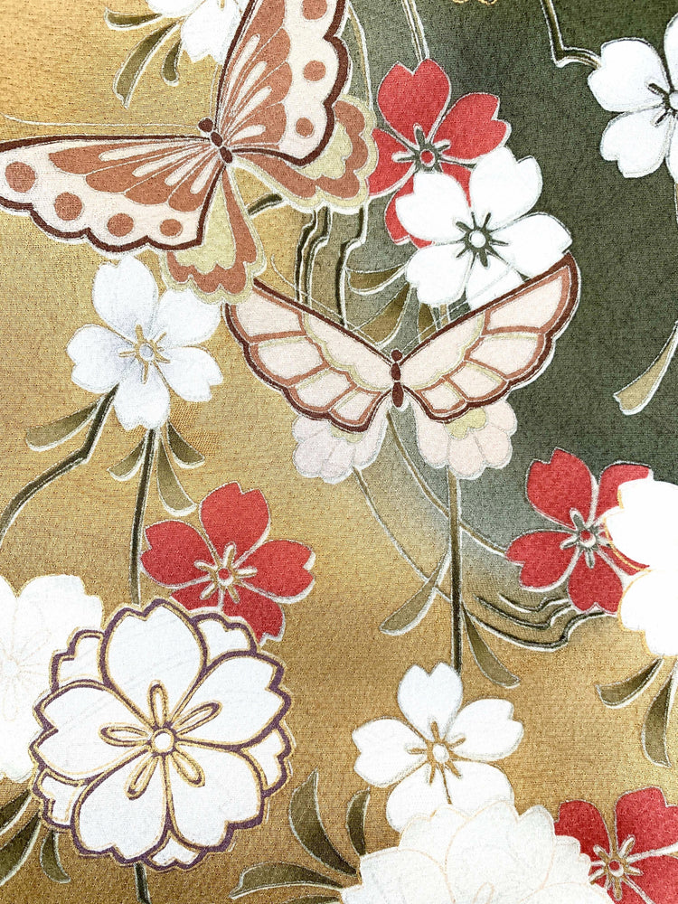 着物アロハシャツ「桜に惹かれる蝶々 B」AH100119 - 着物アロハシャツ専門店｜KIMONO-CYCLE