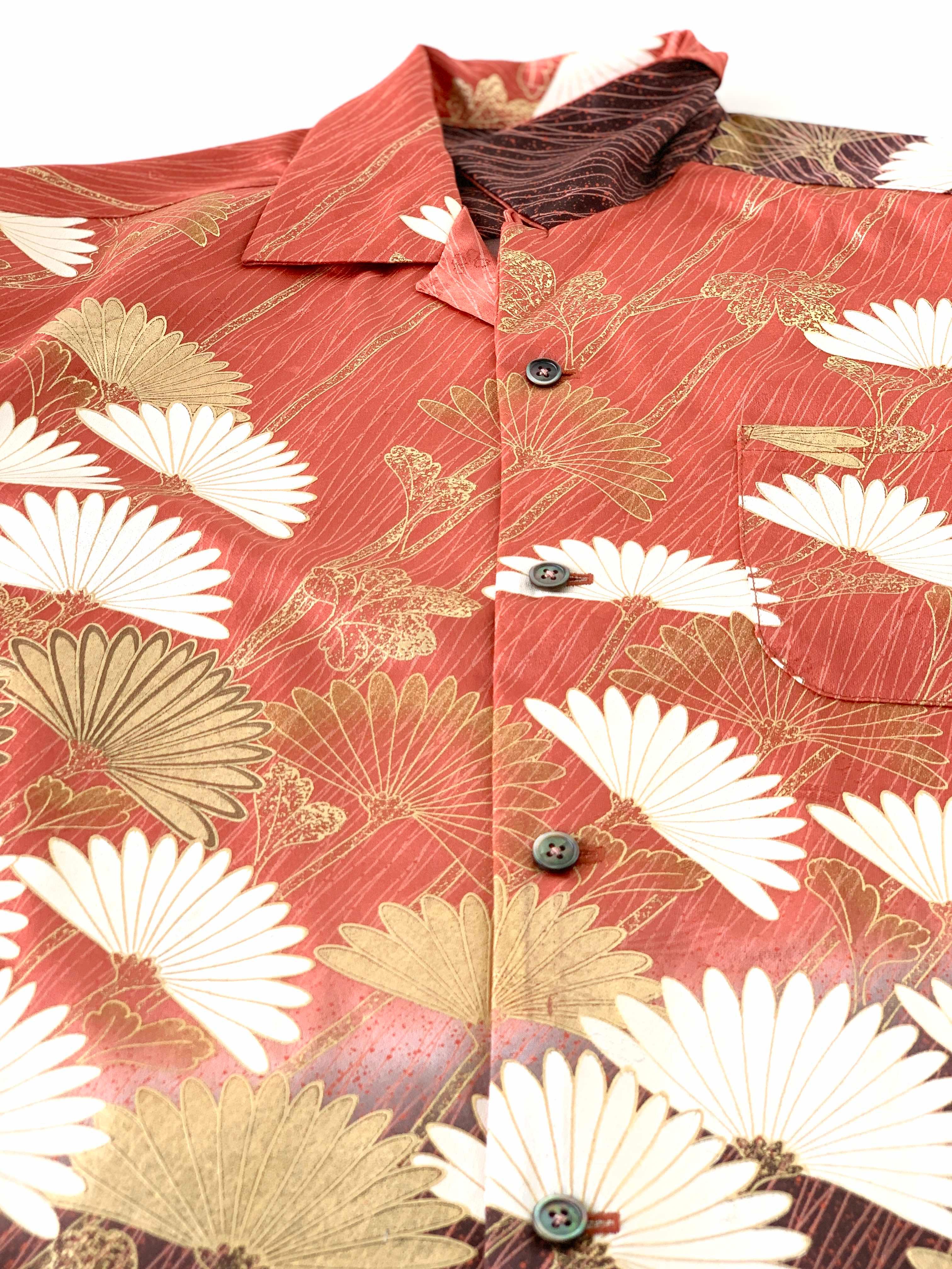 着物アロハシャツ「咲き誇る菊 B」AH100177 - 着物アロハシャツ専門店｜KIMONO-CYCLE